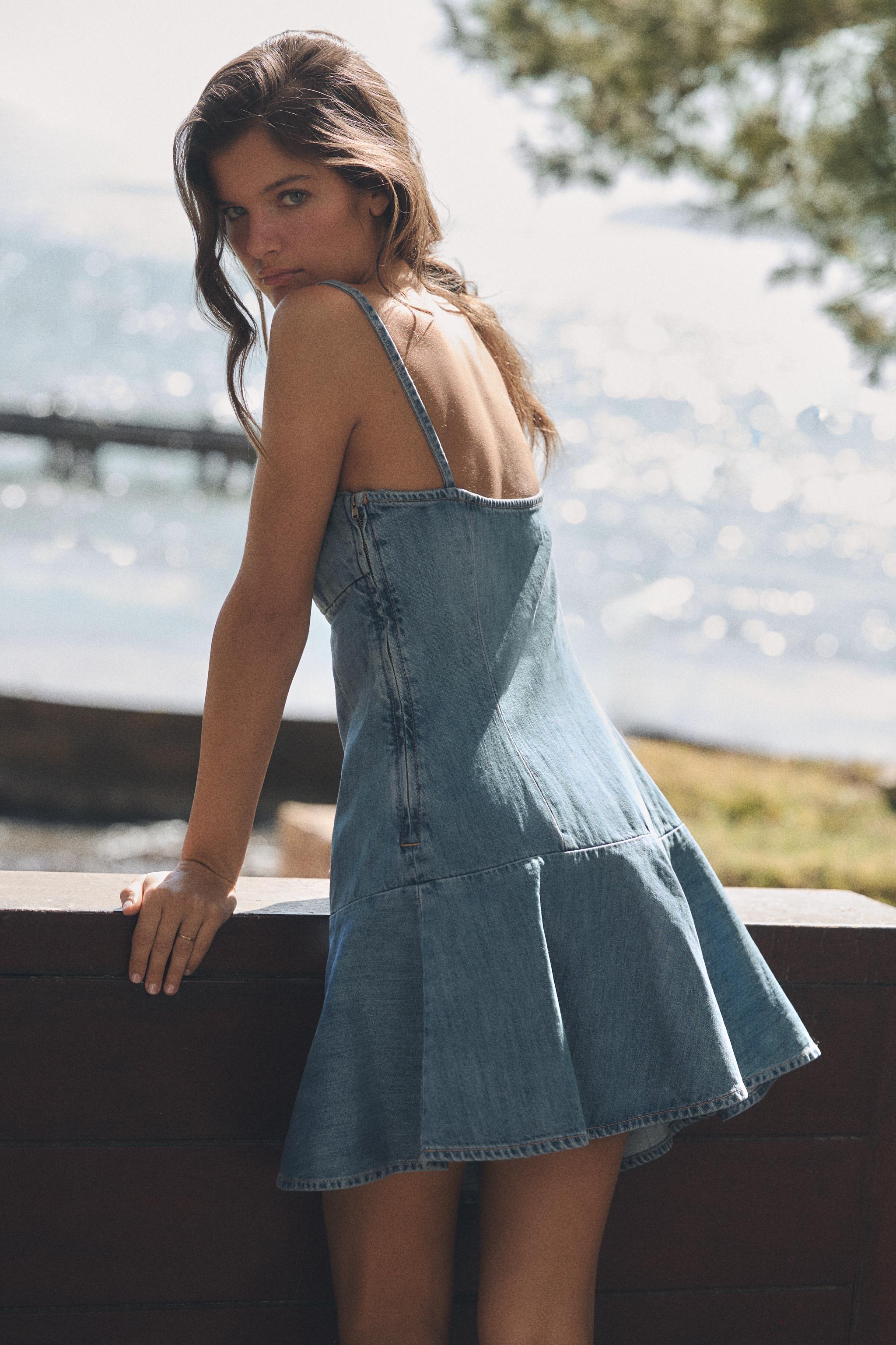 TRF DENIM MINI DRESS