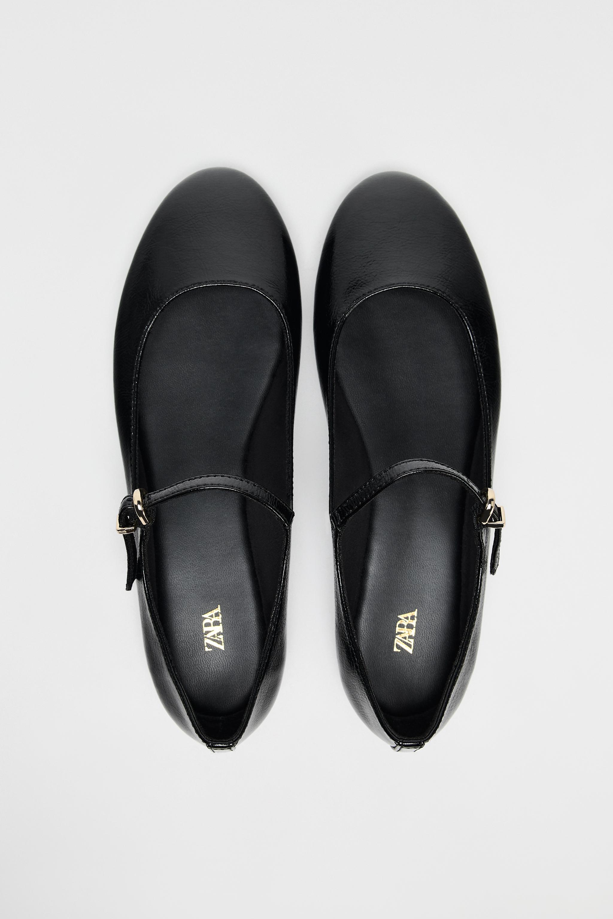 LEATHER BALLET FLATS 50TH ANNIVERSARY - Black | ZARA United