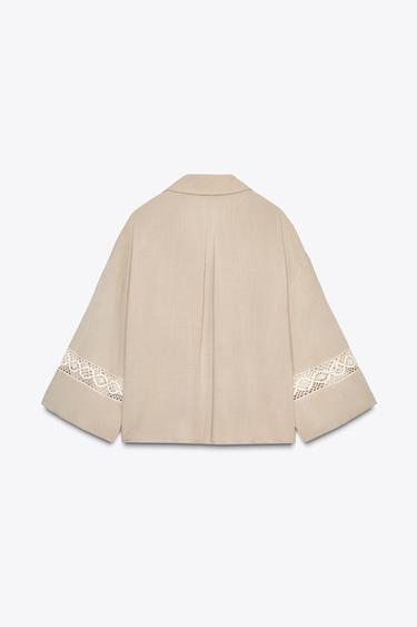 CHEMISE MANCHES BRODÉES - Sable de Zara - Image 5