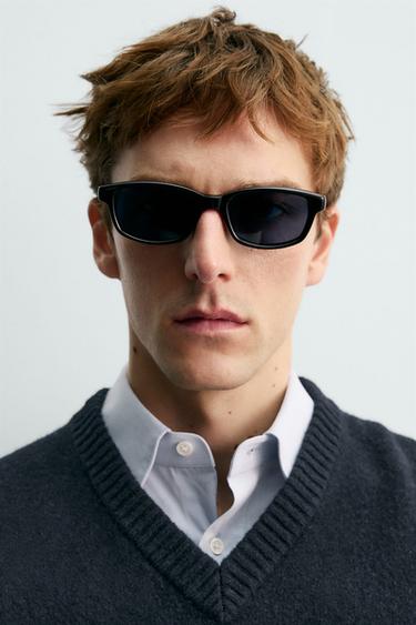 WOOL V-NECK JUMPER AARON LEVINE X ZARA - Navy blue by Zara - Image 5