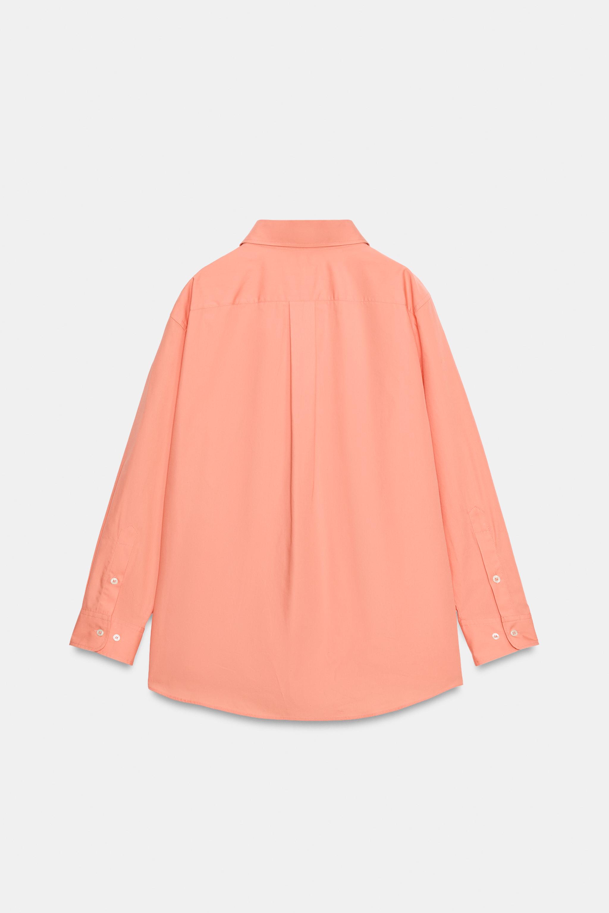 Женские рубашки Zara ZW COLLECTION POCKET POPLIN SHIRT — фото 3