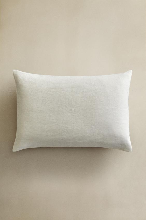 WASHED LINEN CUSHION COVER - Oyster-white by Zara - Image 0