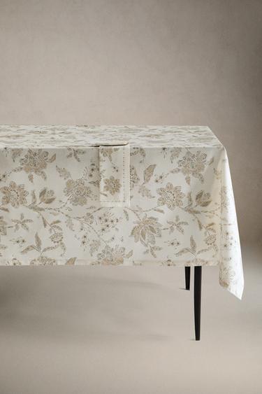 FLORAL PRINT TABLECLOTH - Ecru de Zara - Image 4