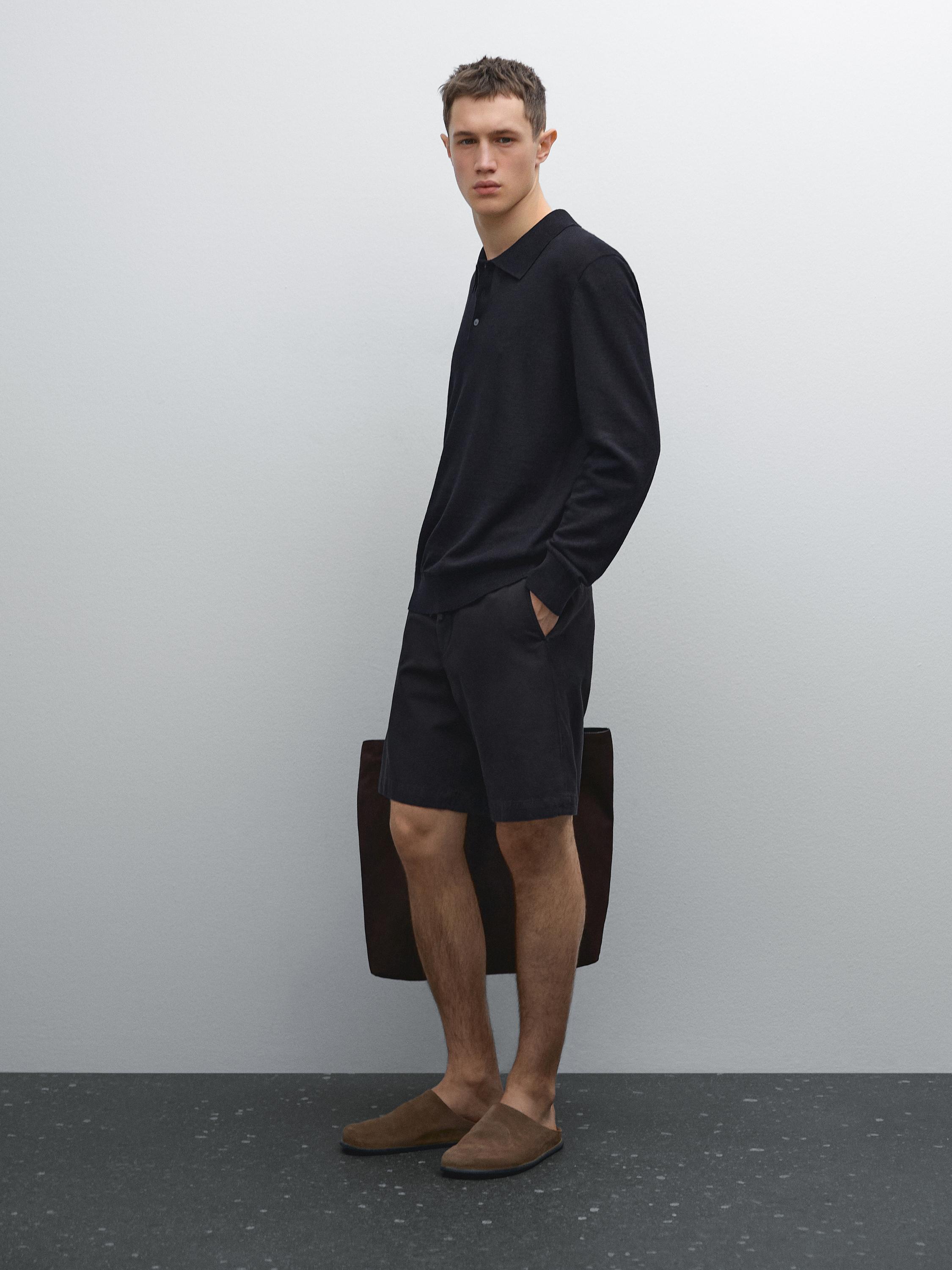 素晴らしい外見 cotton jogger Semi blend ZARA | blue Navy - shorts Bermuda 携帯用ゲームソフト