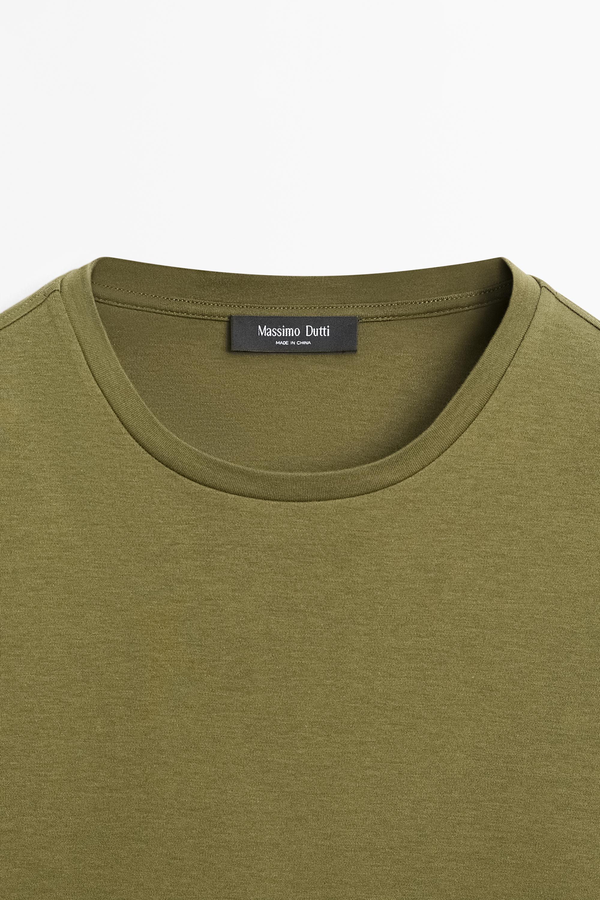 Short sleeve cotton blend T-shirt