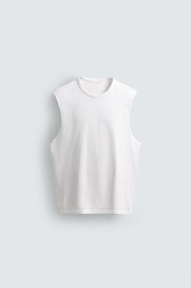 CAMISETA TANK RELAXED FIT - Blanco de Zara