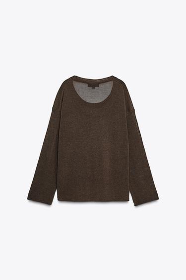 PULL RUSTIQUE EN MAILLE - Marron de Zara - Image 6