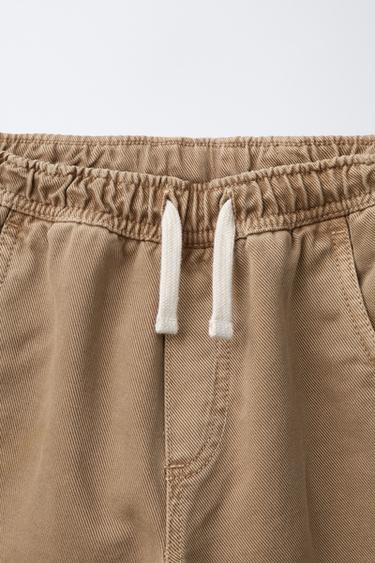 PANTALON BALLON À COUTURES - Camel clair de Zara - Image 2