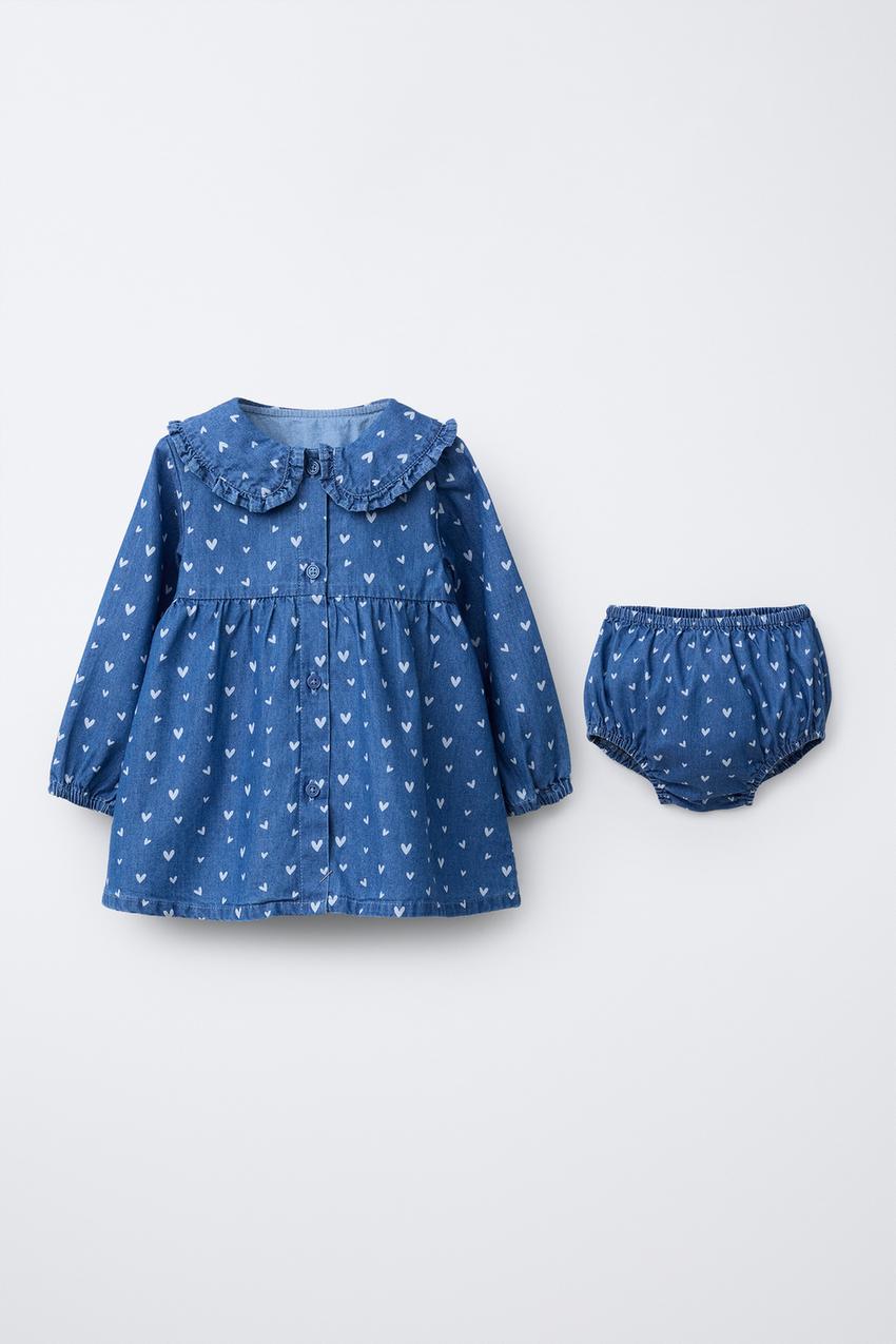 white christmas dresses Blue Rhinestone Cut-Out Denim Dress main image 1