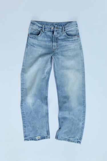 JEANS RECTO LOOSE TIRO MEDIO - Azul claro de Zara