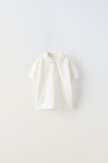 Zara BASIC PETER PAN COLLAR SHIRT - White