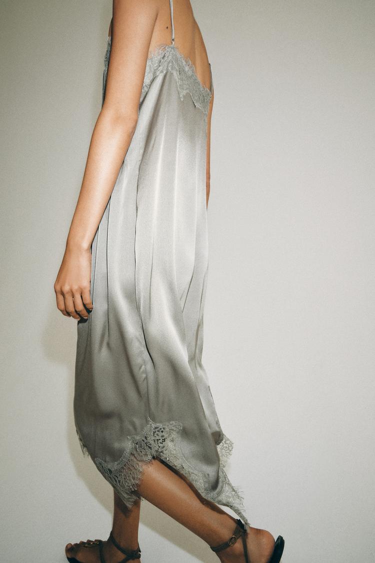 Vestido midi de encaje ZW COLLECTION 4