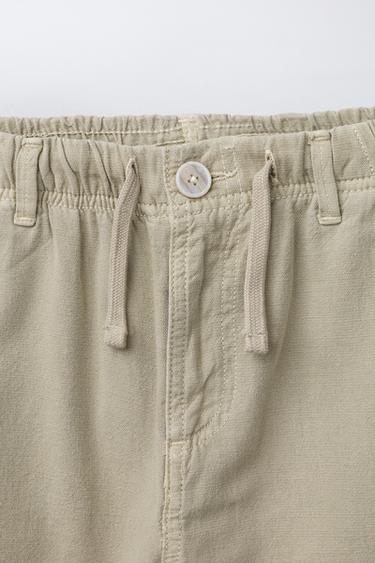 RUSTIC CARGO TROUSERS - washed green by Zara - Image 2