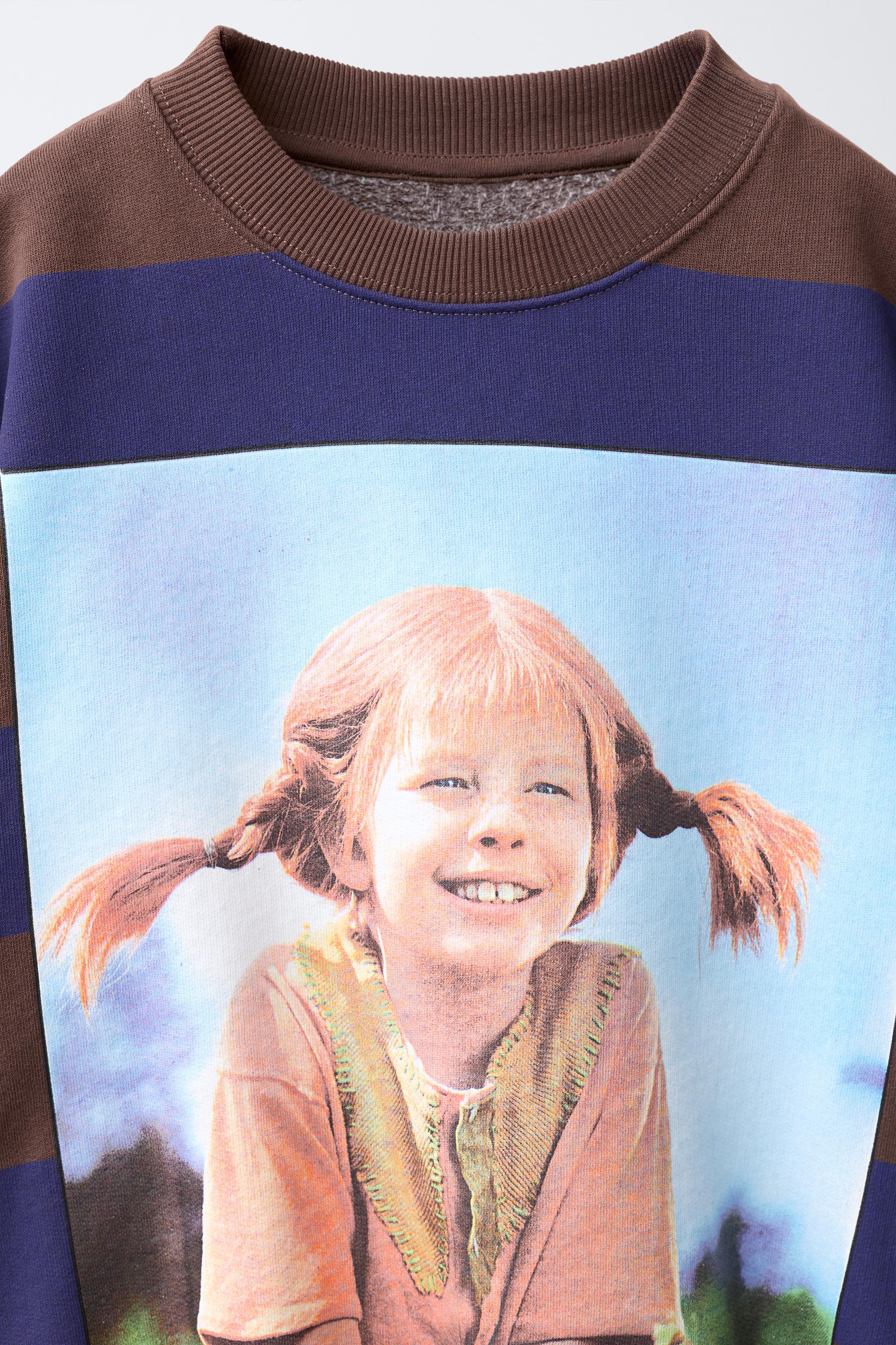 Детские худи Zara PIPPI LONGSTOCKING STRIPED SWEATSHIRT © ASTRID LINDGREN COMPANY — фото 4
