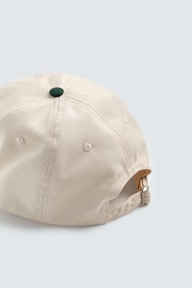 COMBINED EMBROIDERY CAP - Ecru by Zara - Image 7