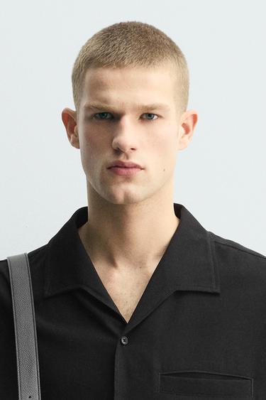 FLOWING RELAXED FIT SHIRT - Black by Zara - Image 5