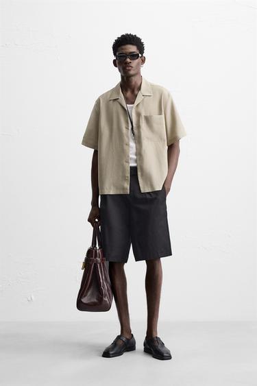 قميص ناعم RELAXED FIT - زيتوني by Zara