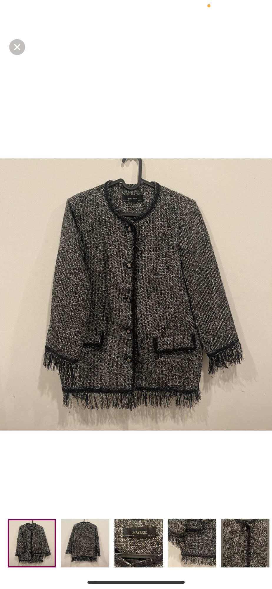 TWEED JACKET WITH METALLIC THREAD