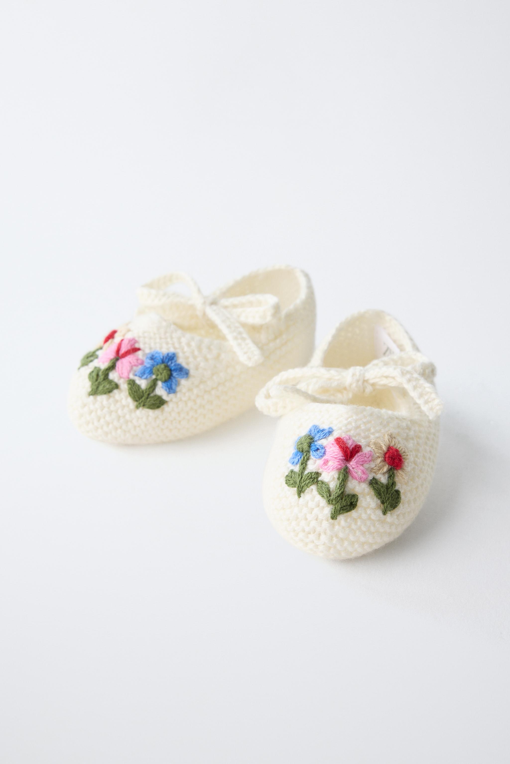 Детские ботинки Zara EMBROIDERED FLORAL BOOTIES — фото 3