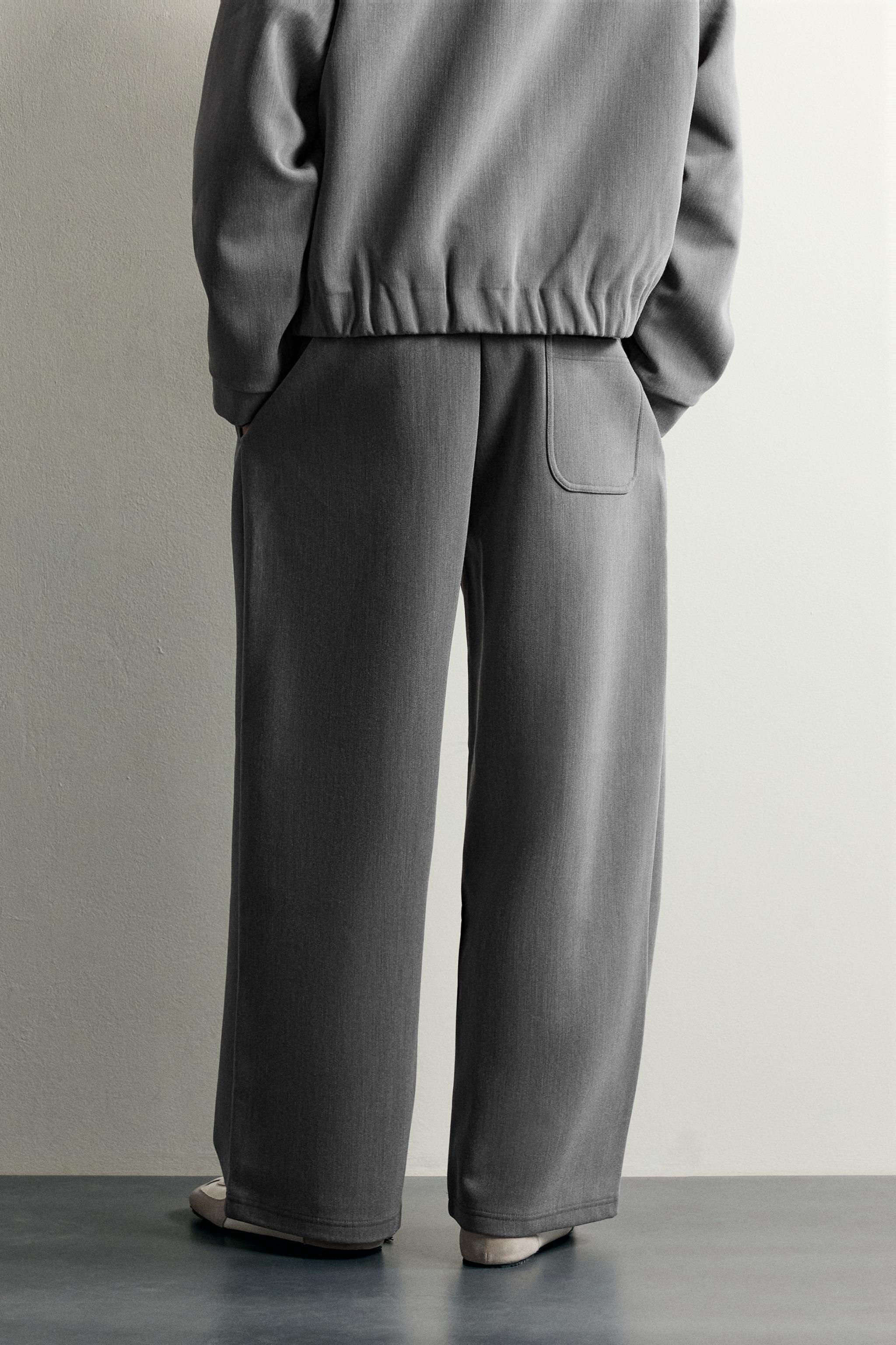 PLEATED WIDE-LEG TROUSERS - Grey | ZARA Curaçao / Curazao