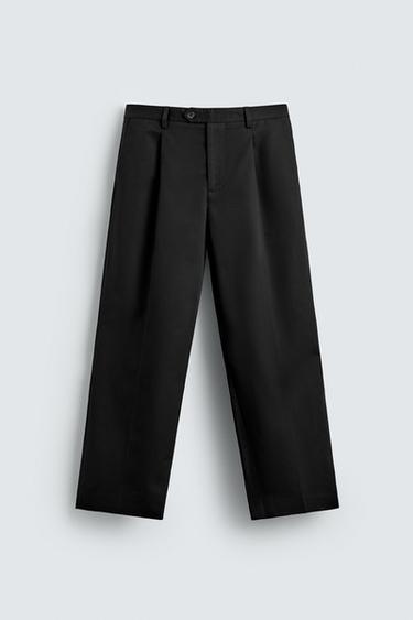 LIMITED EDITION PLEATED SUIT TROUSERS - Black by Zara