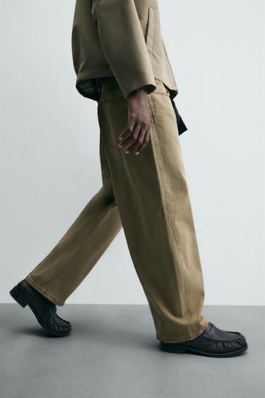 JEANS BALLOON FIT COSTURAS LIMITED EDITION - Khaki de Zara