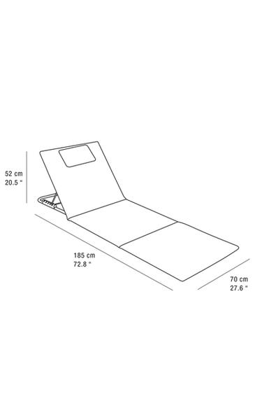 XXL-WIDE FOLDING BEACH LOUNGER - Blue by Zara - Image 5