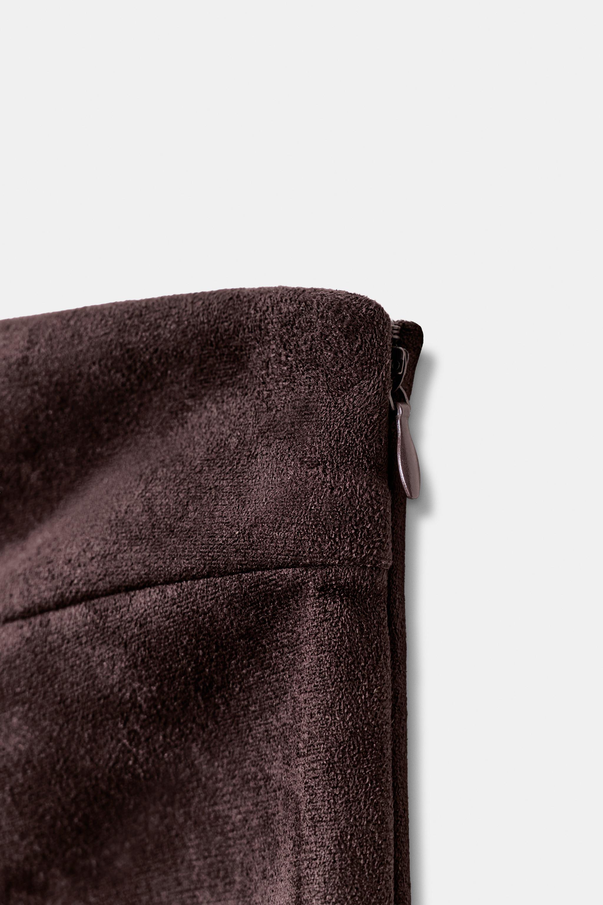 ASYMMETRIC SUEDE EFFECT TOP