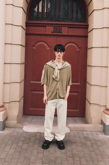 REGULAR STRAIGHT-LEG JEANS - Ecru by Zara