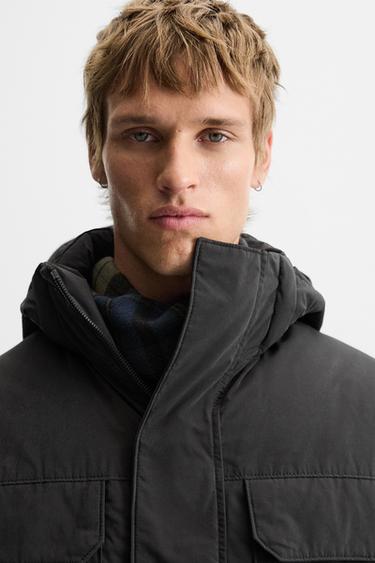 WATER-REPELLENT PADDED PARKA - Black by Zara - Image 4