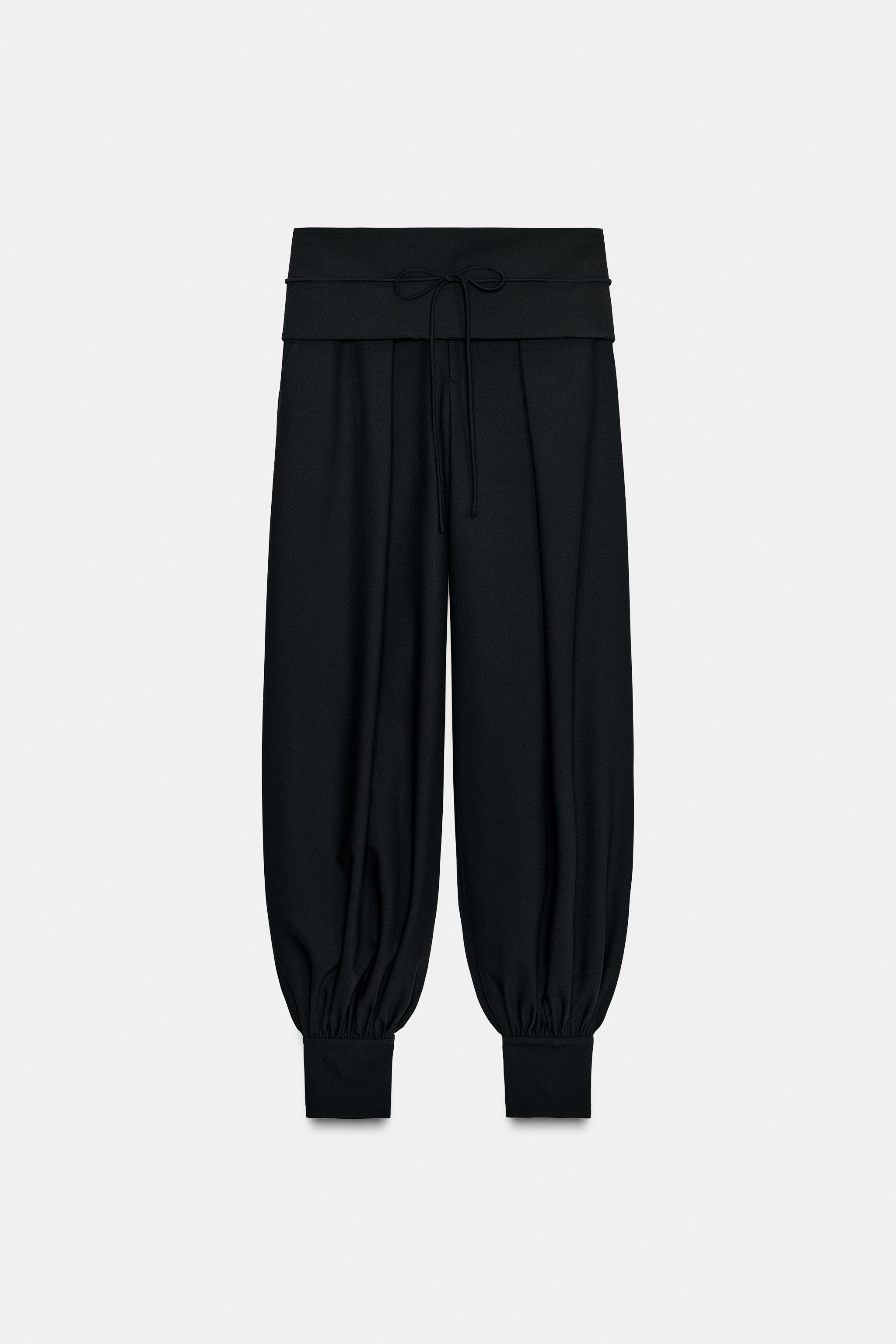 PANTALON BOUFFANT AVEC CEINTURE LARGE ZW COLLECTION