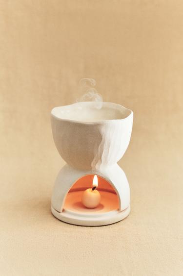 BURNER WITH CERAMIC STRUCTURE - Oyster-white by Zara