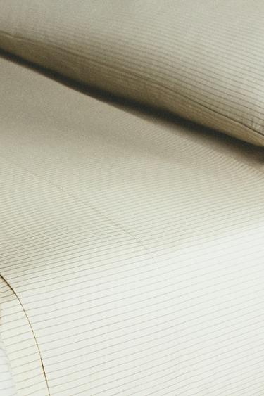 STRIPED PRINT FLAT SHEET - White by Zara - Image 5