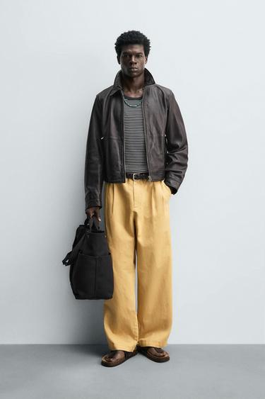 CAZADORA PIEL AARON LEVINE X ZARA - Negro de Zara