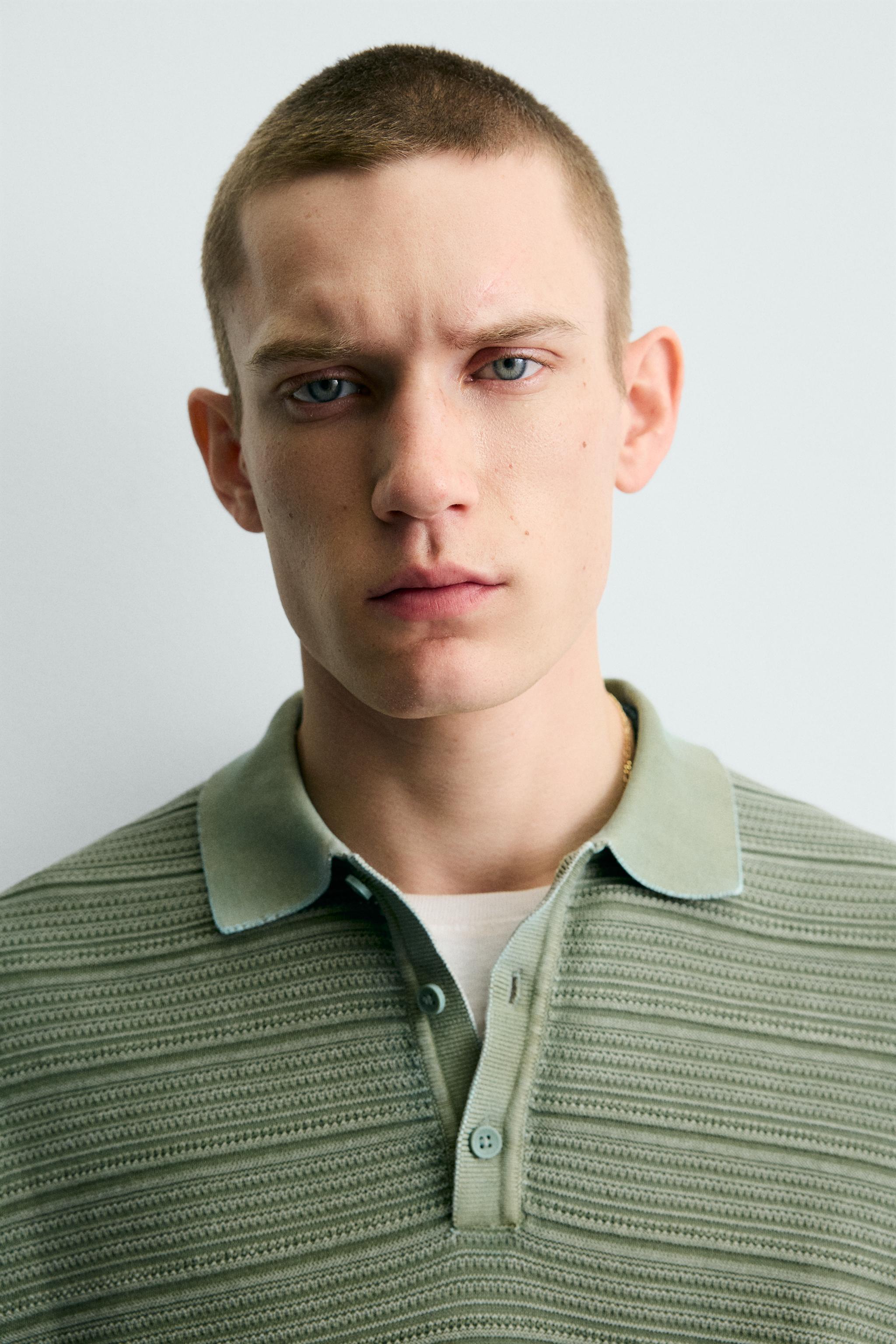 RELAXED FIT WASHED KNIT POLO
