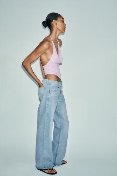 STRASS TULLE TOP - Pink by Zara