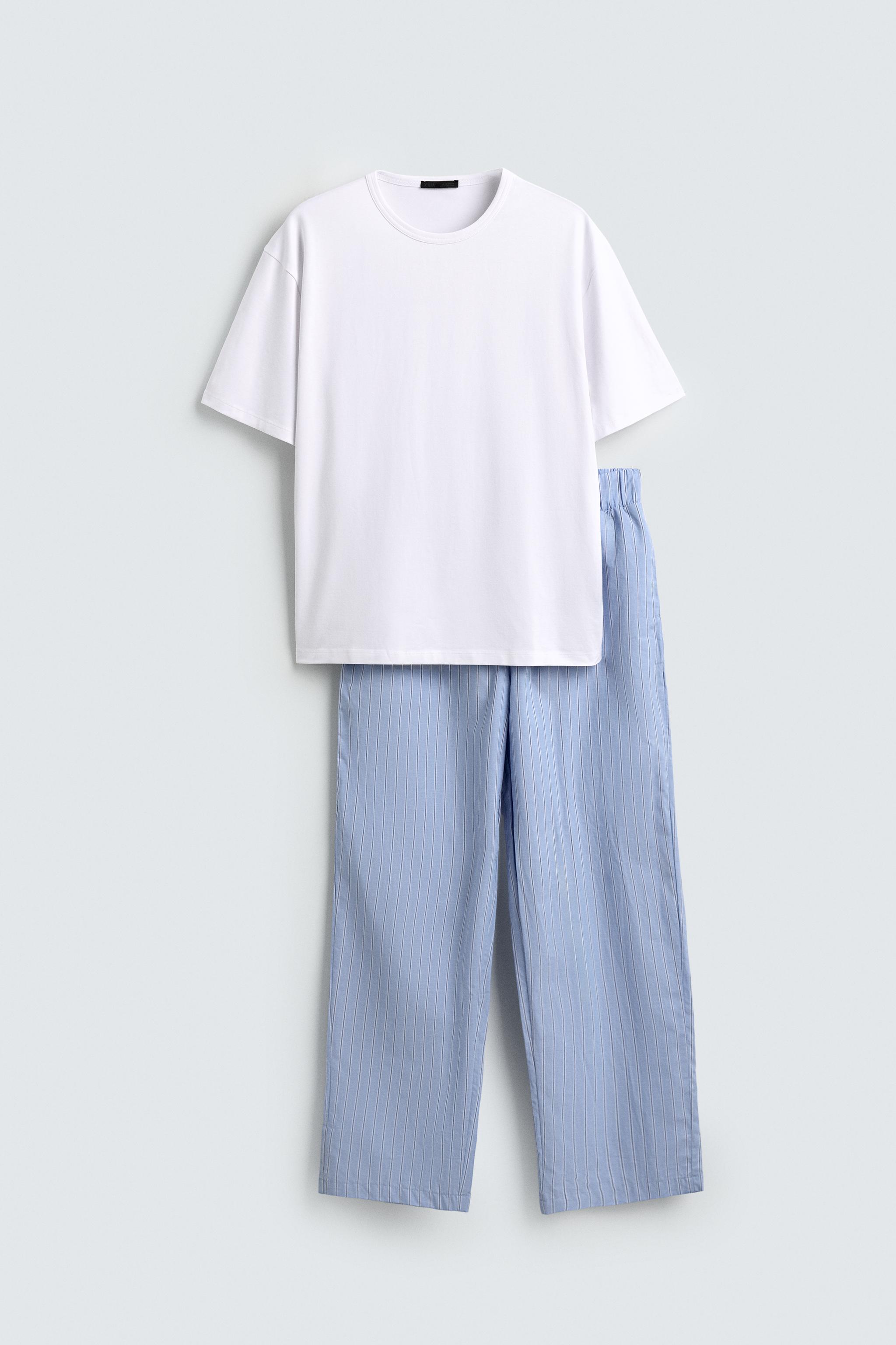 STRIPED PANTS PAJAMA SET