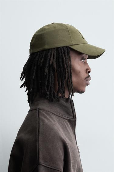 CAP WITH LETTER PATCH - Khaki by Zara - Image 1