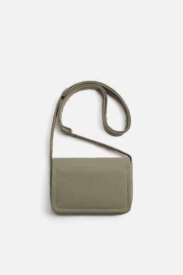 BANDOLERA NYLON SOLAPA - Verde Caqui de Zara