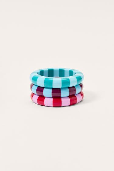 Zara LIMITED EDITION 3-PACK OF RESIN BRACELETS - Multicolored