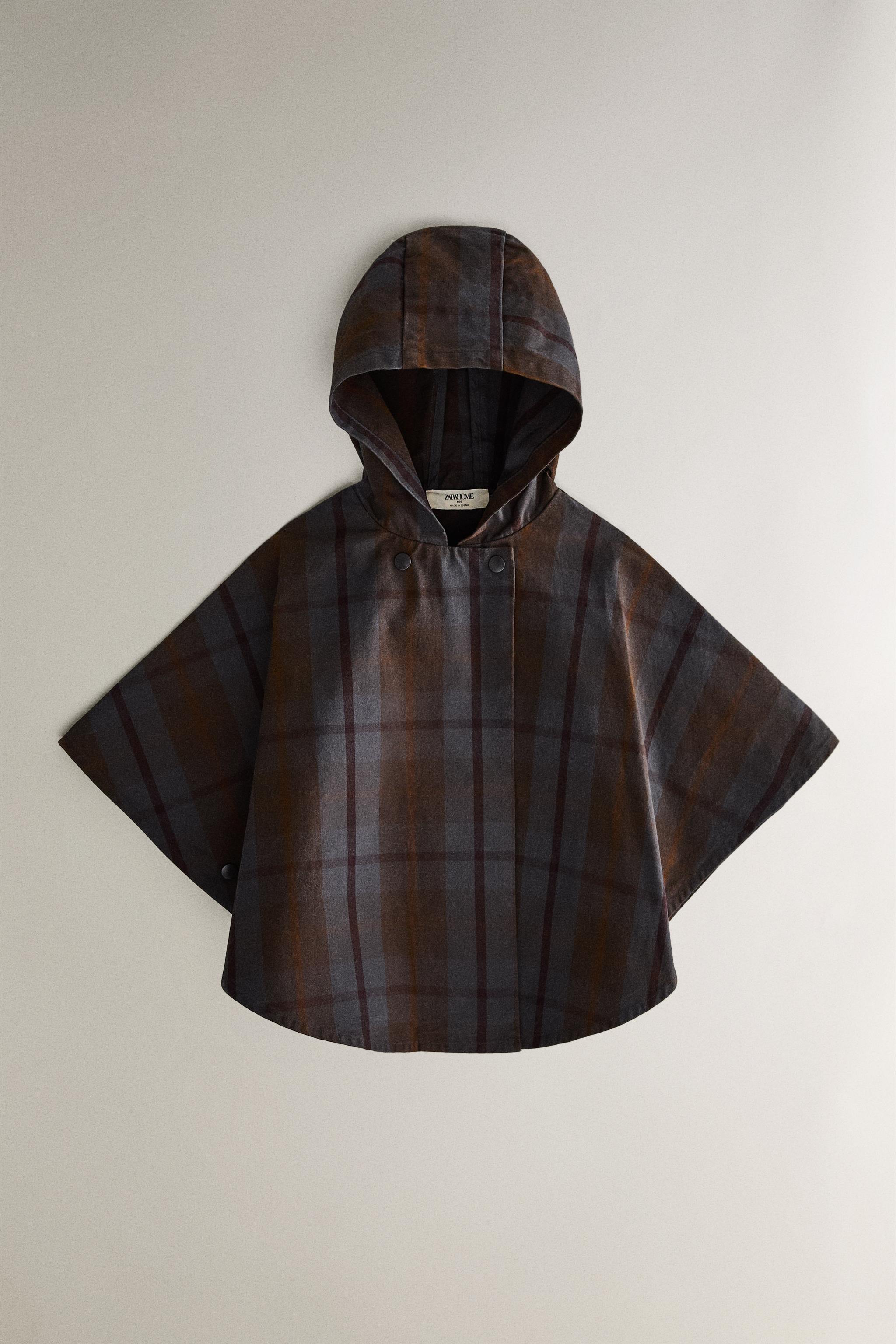 CHILDREN'S TARTAN CHECK CAPE