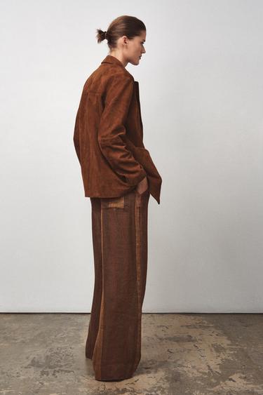 PANTALON RAYÉ 100 % LIN ZW COLLECTION - Multicolore de Zara - Image 2
