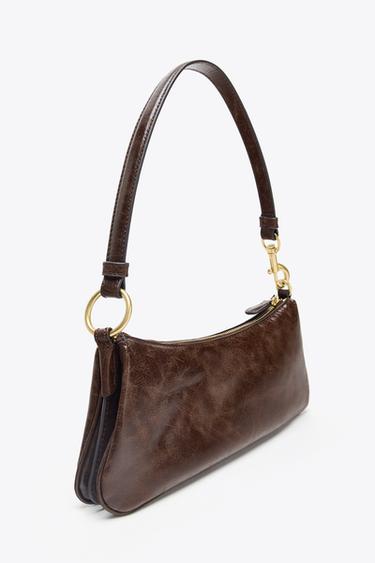 SAC PORTÉ ÉPAULE ALLONGÉ - Chocolat de Zara - Image 4