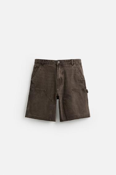 CARPENTER POCKET BERMUDA SHORTS - Brown by Zara