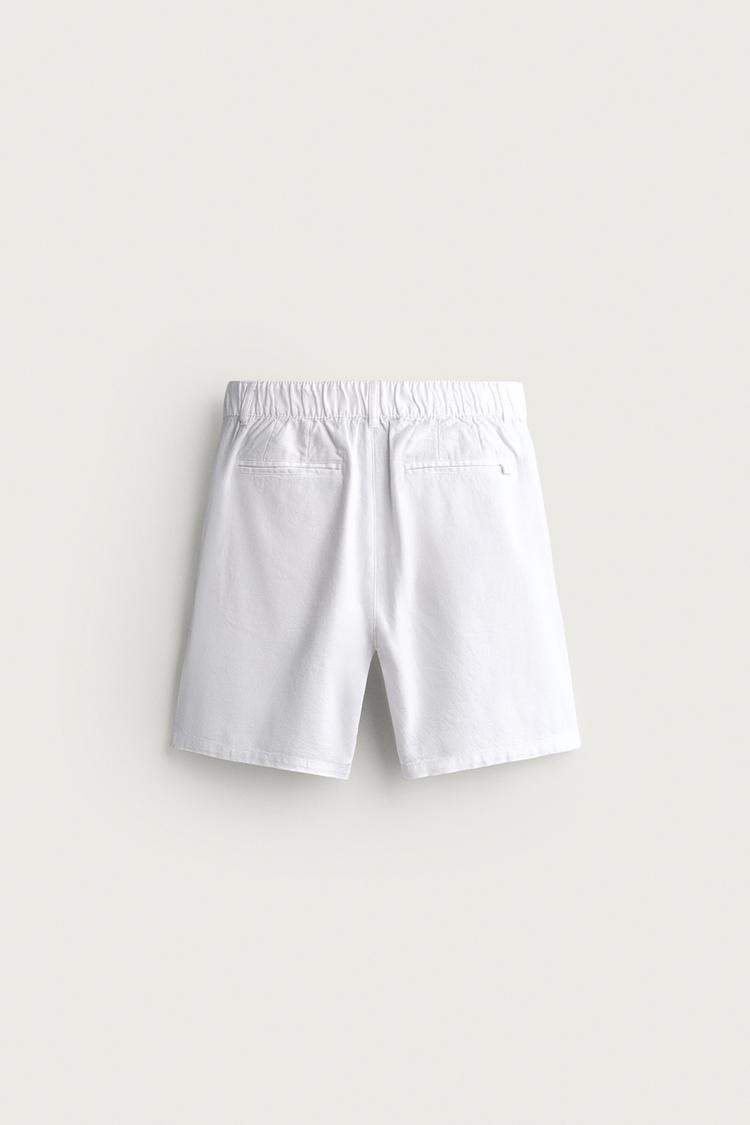 Pantalones cortos Bermuda de corte regular texturizados 3