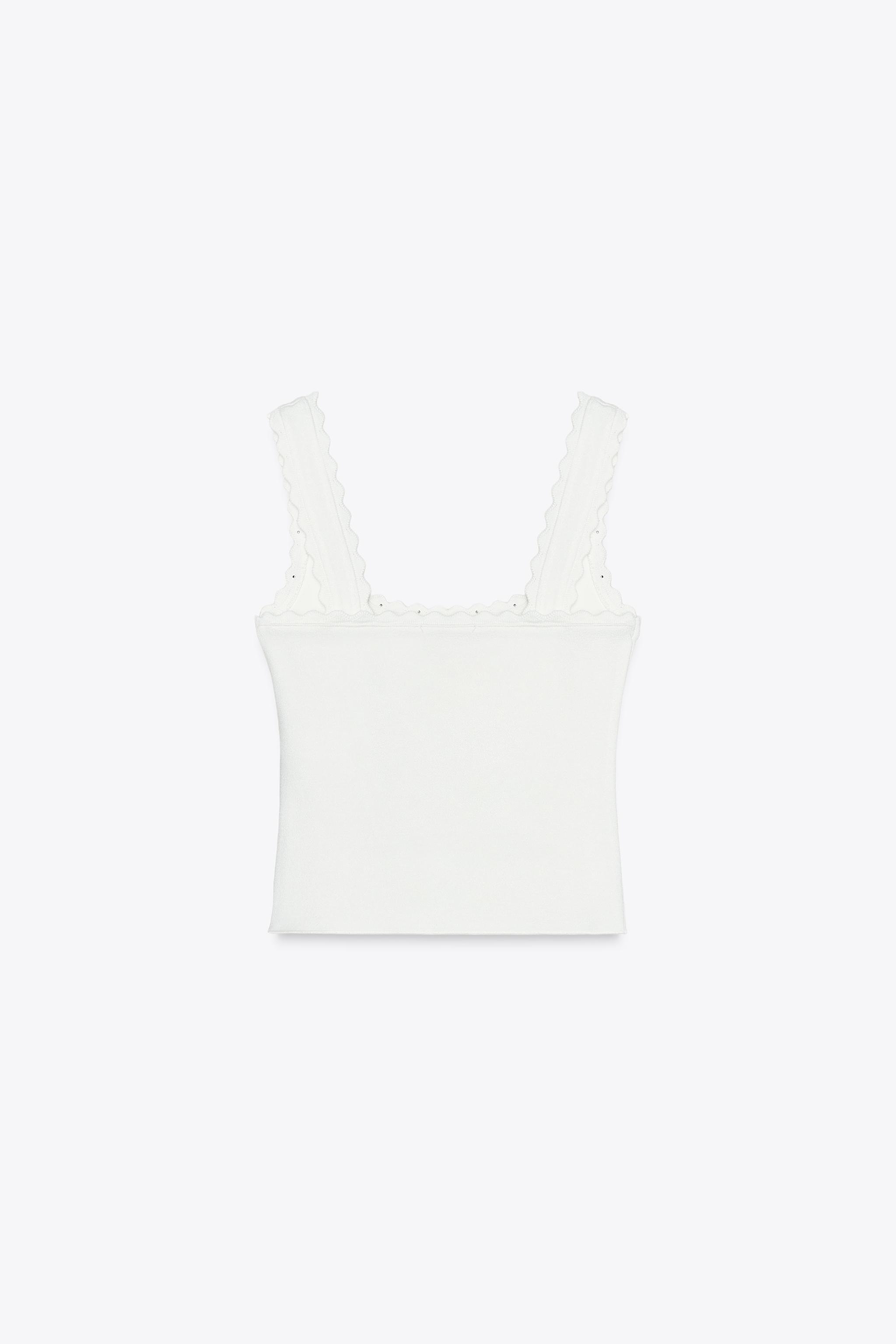 【新品タグ付き】Pearl-Strap Frill Top Pearl-Strap Frill Top