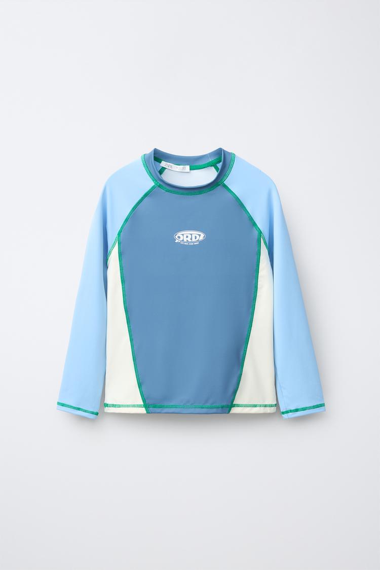 6-14 AÑOS/ CAMISETA BAÑO CONTRASTE LOGO
