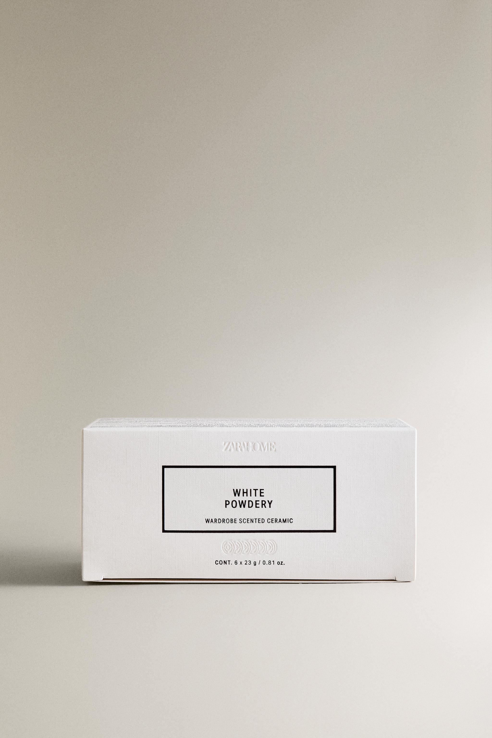 WHITE POWDERY SCENTED CERAMIC PACK (PACK OF 6)