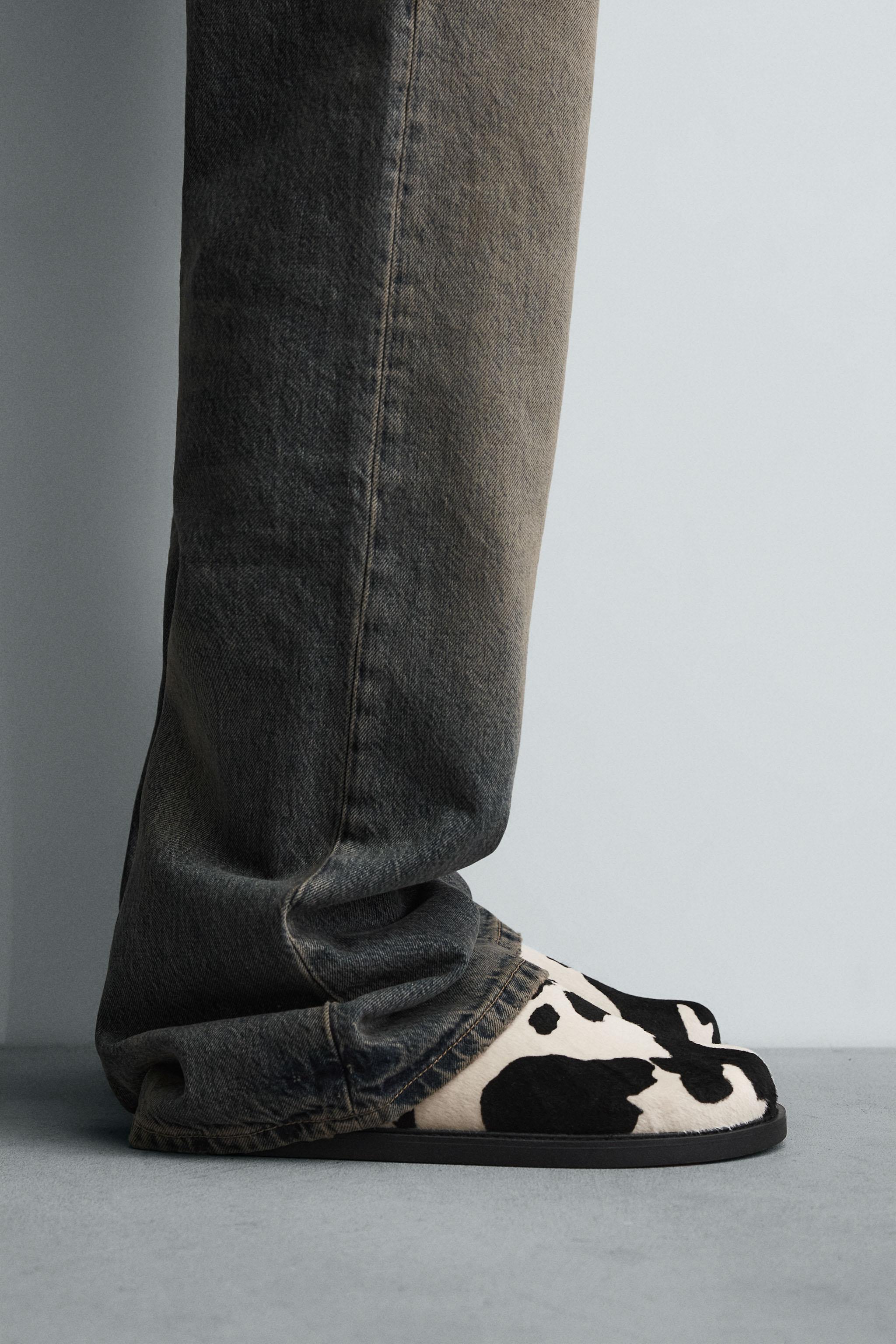 リアルレザー＆リアルファークロッグサンダル - マルチカラー | ZARA