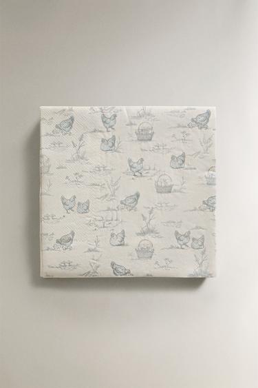 PACK OF PRINTED PAPER NAPKINS (PACK OF 20) - Light beige by Zara - Image 0